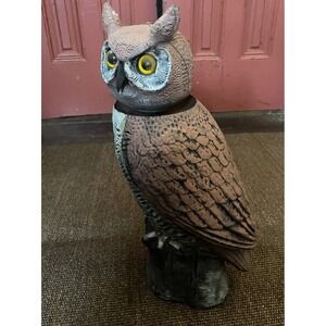 Dalen Products Vintage Owl Blow Mold 1990 Plastic Garden Decoy 20" Made in USA